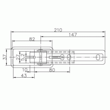 Замок бортовий причепа Winterhoff BV 10-1 довжина 210 мм (1860019)
