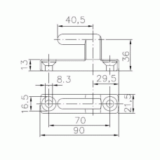 Палець петлі борта причепа Winterhoff BSCH 40-А довжина 90 мм (1860101)