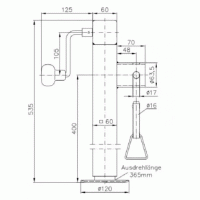 Стійка для причепа AL-KO опорна домкратна 535х365 мм 1300 кг (1863474)