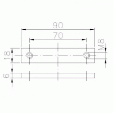Пластина елементу кріплення вантажу причепа Winterhoff BSCHG 40-A 90 мм (1860103)
