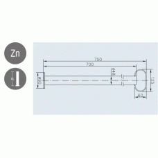 Опорная стойка для прицепа Winterhoff RSR 48-700 d48 мм длина 700 мм 150 кг (1860863)