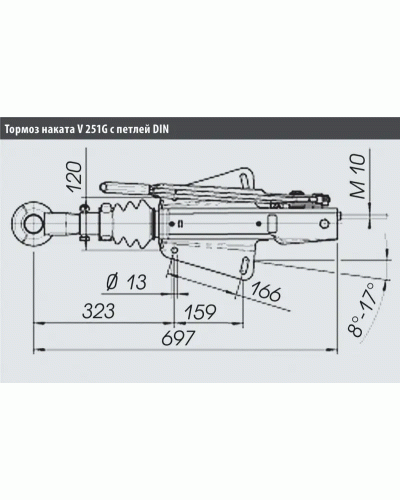 Гальмо накату AL-KO 251G 1500-3000 кг (петля NATO) інерційне (242937)