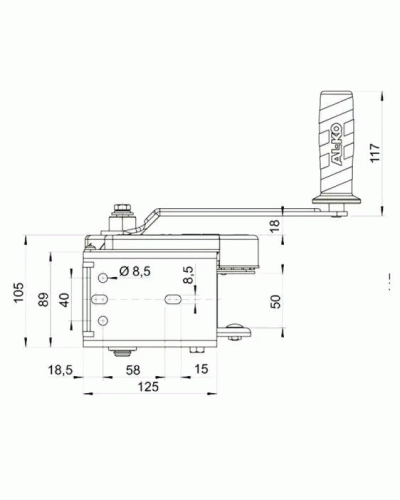 Лебідка причепа AL-KO Optima 351A Plus ручна з фалом 4 м 350 кг (1730002)