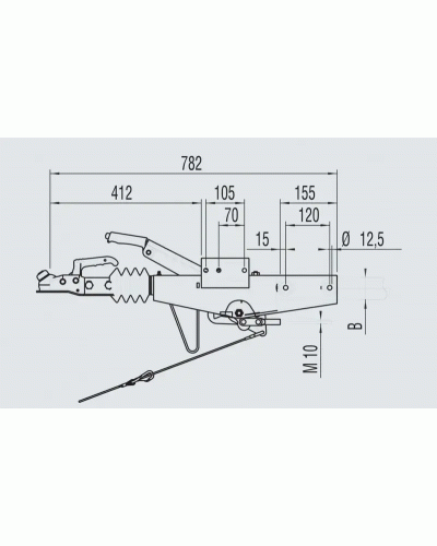 Гальмо накату AL-KO 90S-3 700-1000 кг інерційне (60 мм) АК161 (1251902)