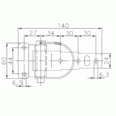 Петля борта причепа Winterhoff BSCH 30-2 довжина 140 мм (1860143)