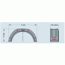 Крило причепа брудозахисне AL-KO оцинковане 230x880x340 мм A14 (232004)