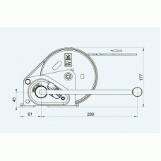 Лебідка причепа AL-KO 900A Basic ручна без троса та фала 900 кг (1225301)