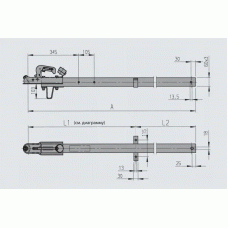 Дишло AL-KO R4 пряме чотиригранне 2355 мм 750 кг (247961)