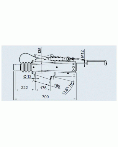 Гальмо накату AL-KO 2,8 VB/1-C, 2500-3500 кг без зчіпного пристрою (1251563)