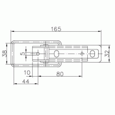 Замок бортовий причепа Winterhoff BV 10-2 довжина 165 мм (1860023)