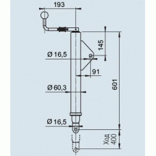 Стойка для прицепа AL-KO опорная d60.3 мм длина 601 мм 400 кг (205807)