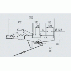 Гальмо накату AL-KO 60 S/2 450-750 кг (60 мм) інерційне АК161 (1251900)
