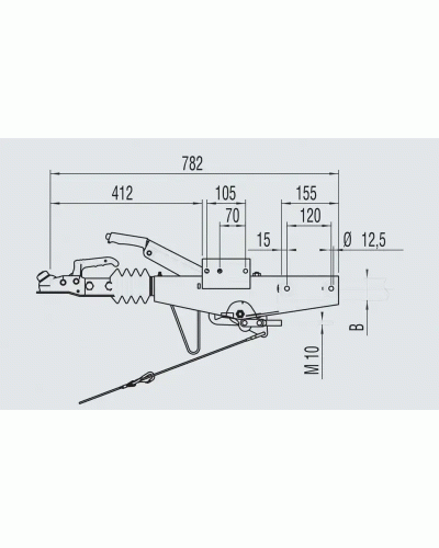 Гальмо накату AL-KO 60 S/2 450-750 кг (60 мм) інерційне АК161 (1251900)