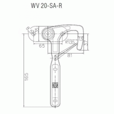 Замок бортовий причепа важільний правий Winterhoff WV 20-SA-R (1860009)