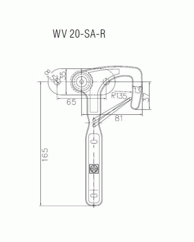 Замок бортовий причепа важільний правий Winterhoff WV 20-SA-R (1860009)