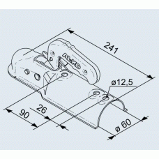 Зчіпний пристрій AL-KO АК7 V кругле дишло 60 мм вертикальне кріплення 750 кг (1367024)