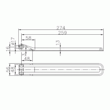 Петля борта причепа Winterhoff BSCH 10-17-270 довжина 270 мм (1860127)