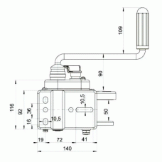 Лебідка причепа AL-KO 450A ручна з фалом 6 м 450 кг (1225300)