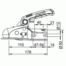 Зчіпний пристрій AL-KO АК161 Soft Dock кругле дишло 50 мм 1600 кг (1730219)