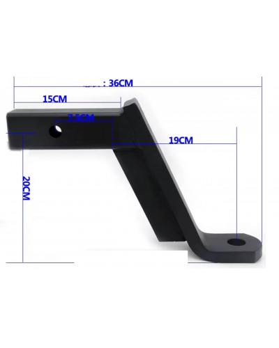 Вставка фаркопа занижена під квадрат + 20 см. Іспанія. Америкаська вставка. 50х50 мм