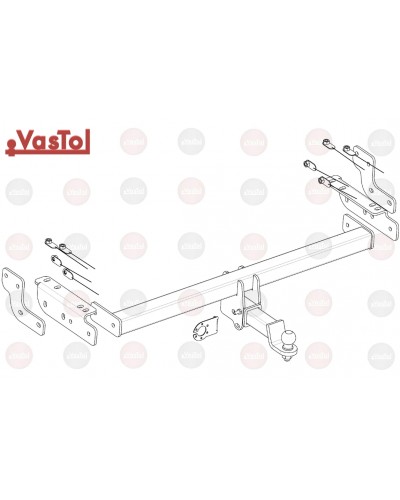 Фаркоп JAC T6 (з 2015 --) під квадрат. VAstol