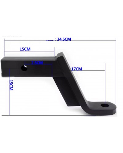 Вставка фаркопа занижена під квадрат + 15 см. Іспанія. Америкаська вставка. 50х50 мм