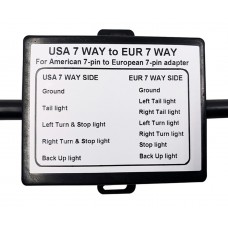 Перехідник фаркопа Америка \ Європа. Адаптер фаркопа з американської вилки на європейську. 7 \ 7 pin