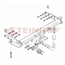 Фаркоп Jeep Grand Cherokee WK2 (2011-2021) Steinhof. Польща. Зйомний на болтах.