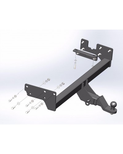 Фаркоп Mitsubishi Outlander 1 (2003-2008) Під квадрат