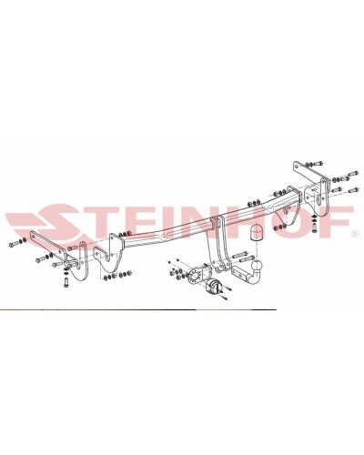 Фаркоп Lexus NX 300h  (2014-2021) Steinhof. Польща. Зйомний на болтах.