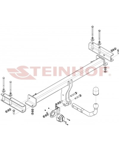 Фаркоп Porsche Macan (2014-2024) Steinhof. Польща. Зйомний на болтах.