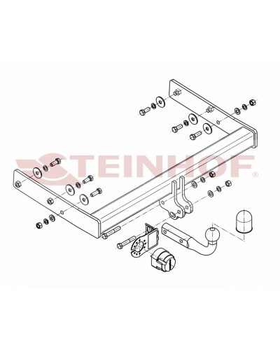 Фаркоп Volkswagen Transporter T5 (2003-2015) Steinhof. Польща. Зйомний на болтах.