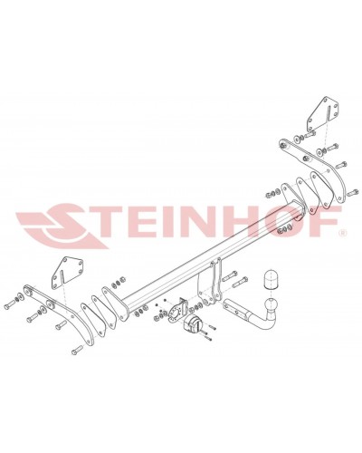 Фаркоп Subaru Solterra (2022-2025) Steinhof. Польща. Зйомний на болтах.