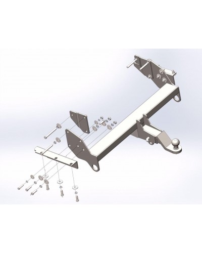 Фаркоп Mitsubishi Pajero Wagon 4 (2006-2024) під квадрат