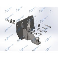 Фаркоп Toyota Land Cruiser 70 \ 78 (2022-2025) под квадрат. На штатную балку