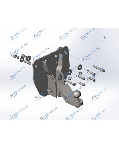 Фаркоп Toyota Land Cruiser 70 \ 78 (2022-2025) под квадрат. На штатную балку