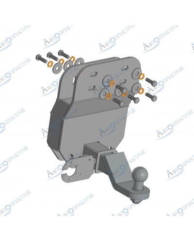 Фаркоп Toyota Land Cruiser Prado 250 (2022-2025) под квадрат. на штатную балку