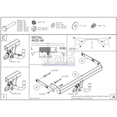 Фаркоп "Galia" AUDI A6 C-7 (c 2011--) автомат