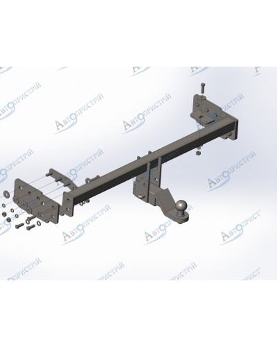 Фаркоп Mitsubishi Pajero Sport (2019--) під квадрат