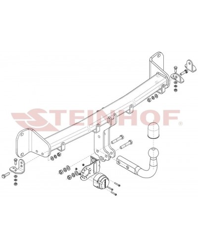 Фаркоп BMW 5 G30 \ G31 (2017-2024) Steinhof. Польща. Зйомний на болтах.