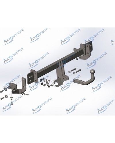 Фаркоп Toyota Camry 55 (2014-2017) USA. З'ємний крюк