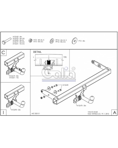 Фаркоп "Galia" VOLVO XC60 (з 2008-)