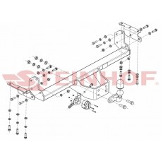 Фаркоп Nissan Navara D40 (2005-2015) Steinhof. Польша. Сьемный на болтах.