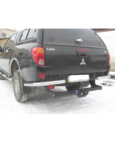 Фаркоп Mitsubishi L-200 (2006-2015) Бампер хром труба \ Хром бампер \ без бампера