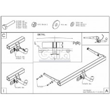 Фаркоп "Galia" AUDI Q3 (з 2011--)