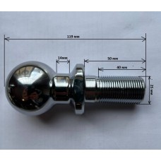 Шар фаркопа 50 мм під гайку. 2500 кг навантаження. ХРОМ