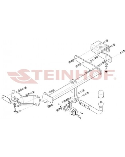 Фаркоп Kia Sorento 4 (2020-2025) Steinhof. Польща. Зйомний на болтах.