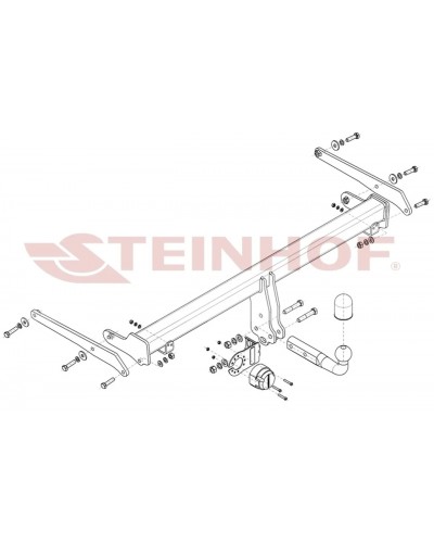 Фаркоп Audi Q3 \ Q3 Sportback (2018-2025) Steinhof. Польща. Зйомний на болтах.