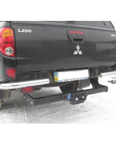 Фаркоп Mitsubishi L-200 (2006-2015) Бампер хром труба \ Хром бампер \ без бампера