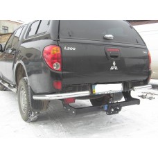 Фаркоп Mitsubishi L-200 (2006-2015) Бампер хром труба \ Хром бампер \ без бампера
